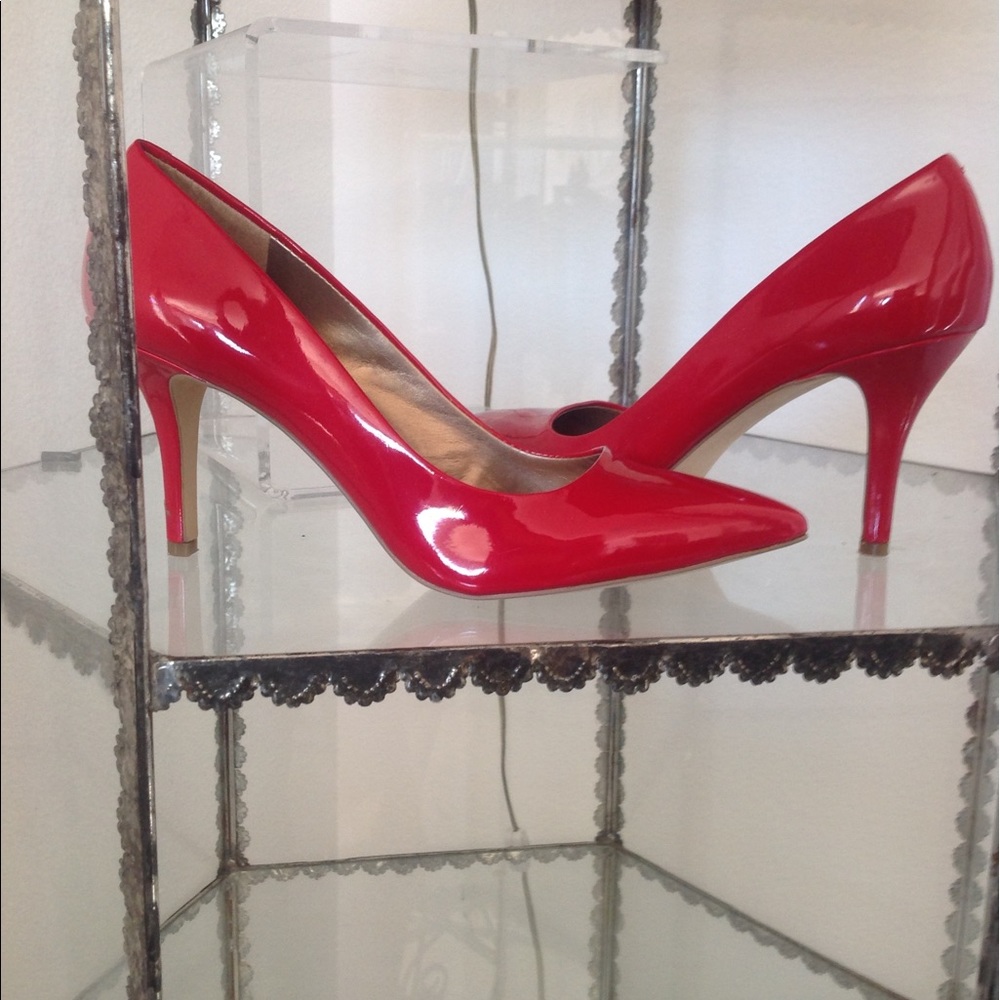 Bcbg red patent heel